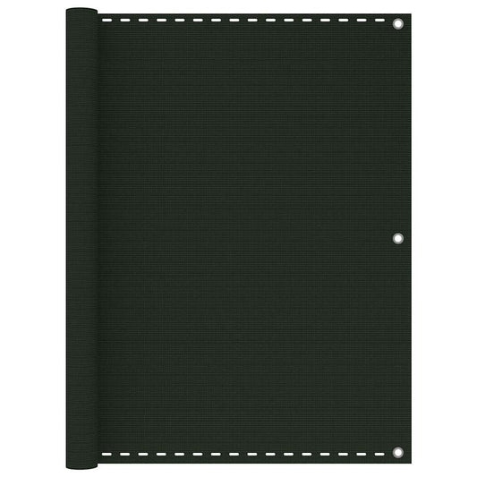 vidaXL Balcony Screen Dark Green 120x400 cm HDPE