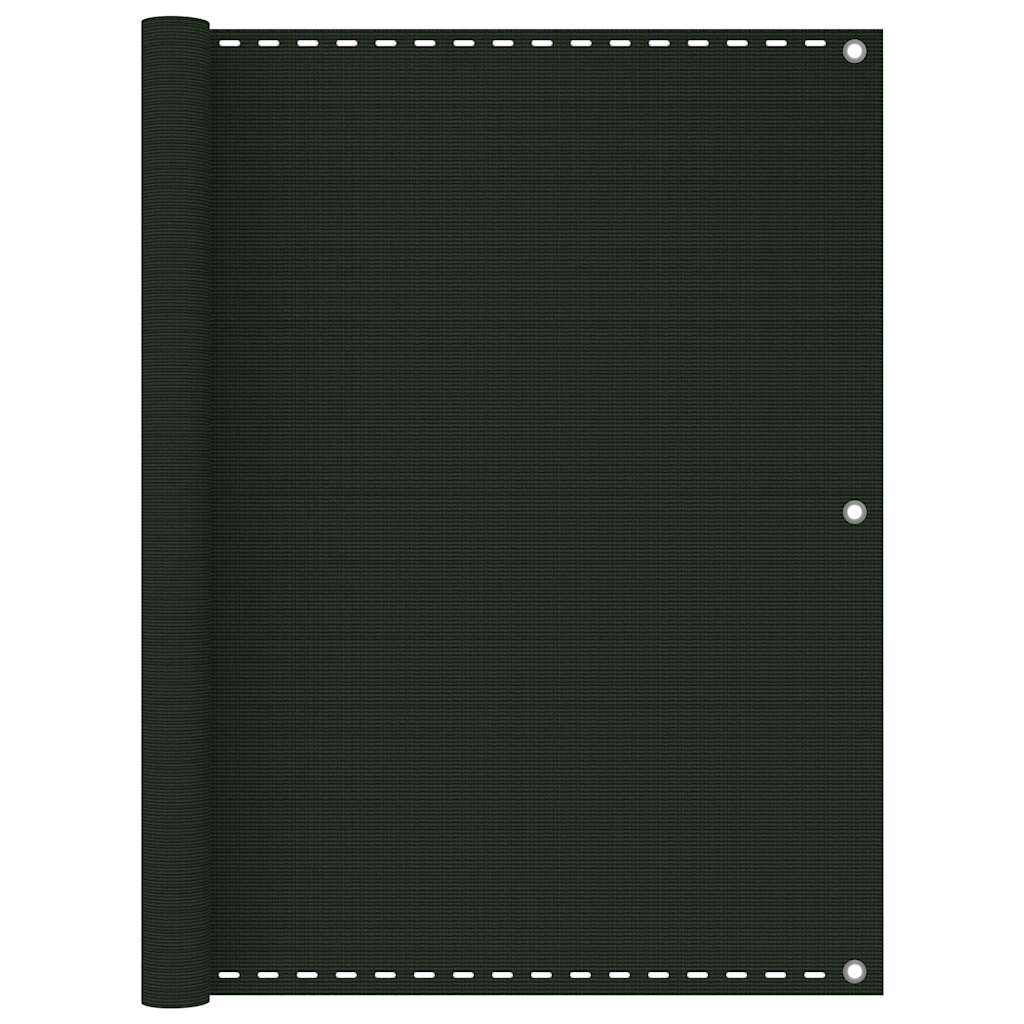 310978 vidaXL Balcony Screen Dark Green 120x500 cm HDPE