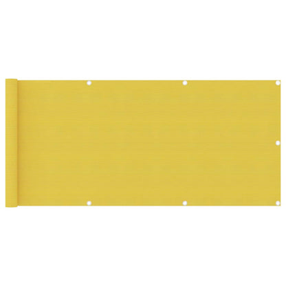 vidaXL Balcony Screen Yellow 75x400 cm HDPE