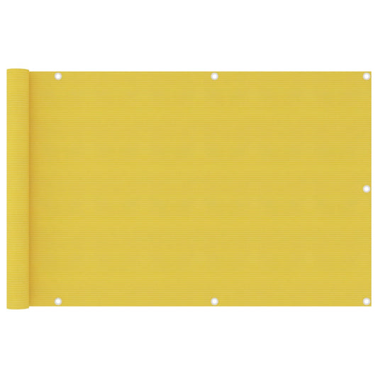 310997 vidaXL Balcony Screen Yellow 90x400 cm HDPE