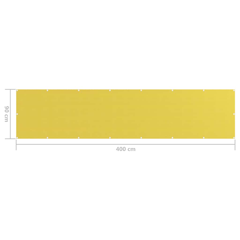 310997 vidaXL Balcony Screen Yellow 90x400 cm HDPE