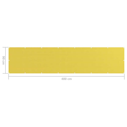 310997 vidaXL Balcony Screen Yellow 90x400 cm HDPE