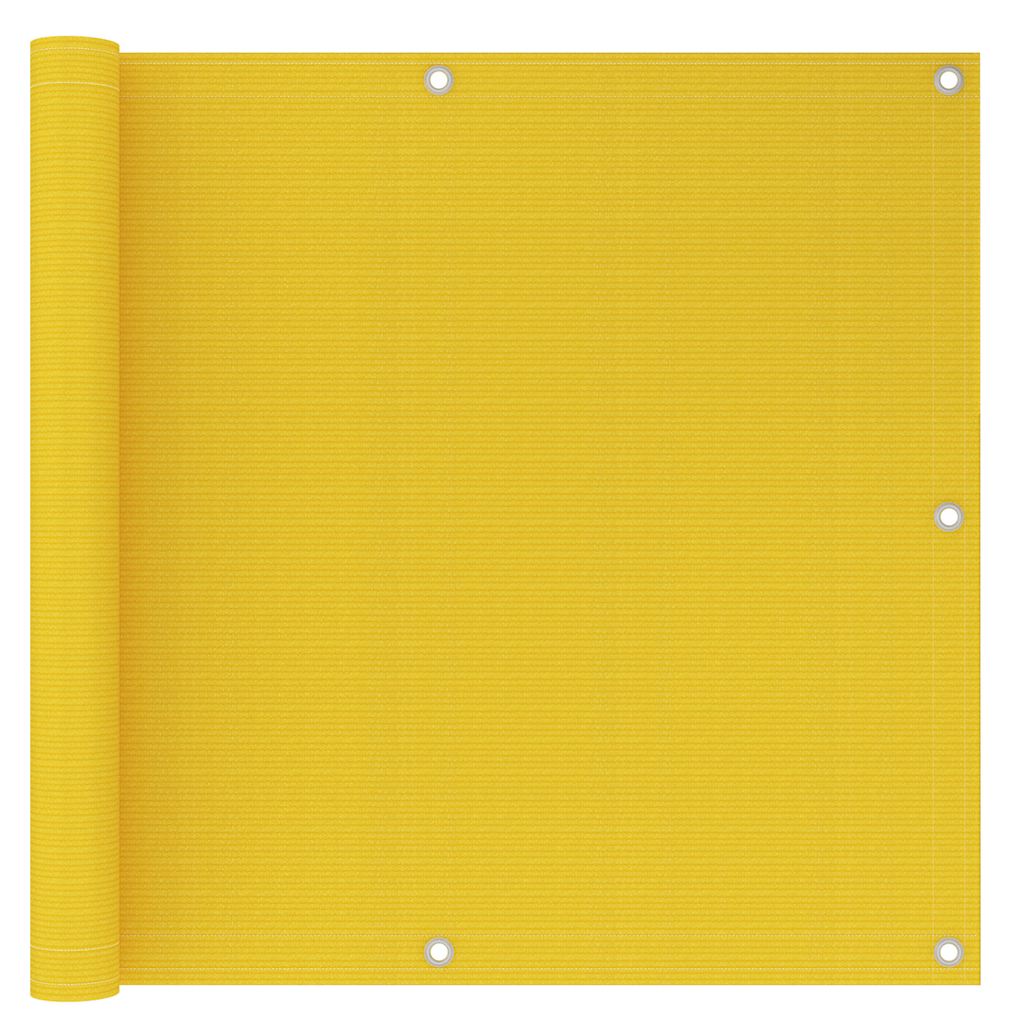 310998 vidaXL Balcony Screen Yellow 90x500 cm HDPE