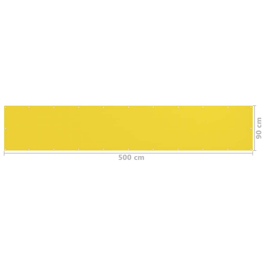 310998 vidaXL Balcony Screen Yellow 90x500 cm HDPE