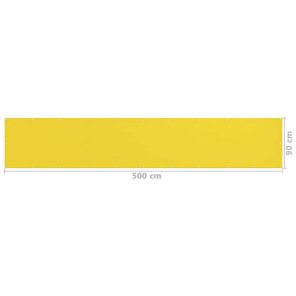 310998 vidaXL Balcony Screen Yellow 90x500 cm HDPE