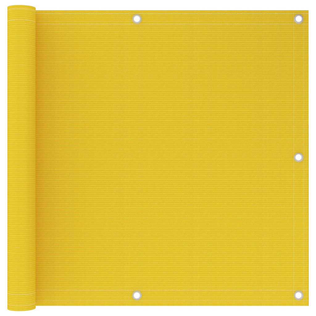 310999 vidaXL Balcony Screen Yellow 90x600 cm HDPE