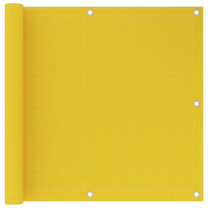 310999 vidaXL Balcony Screen Yellow 90x600 cm HDPE