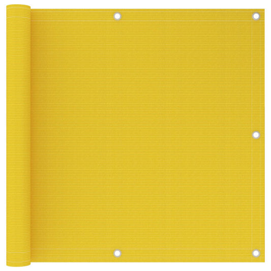 310999 vidaXL Balcony Screen Yellow 90x600 cm HDPE