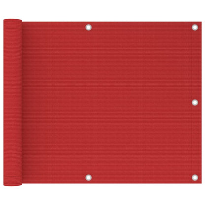 vidaXL Balcony Screen Red 75x300 cm HDPE