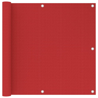 vidaXL Balcony Screen Red 90x300 cm HDPE