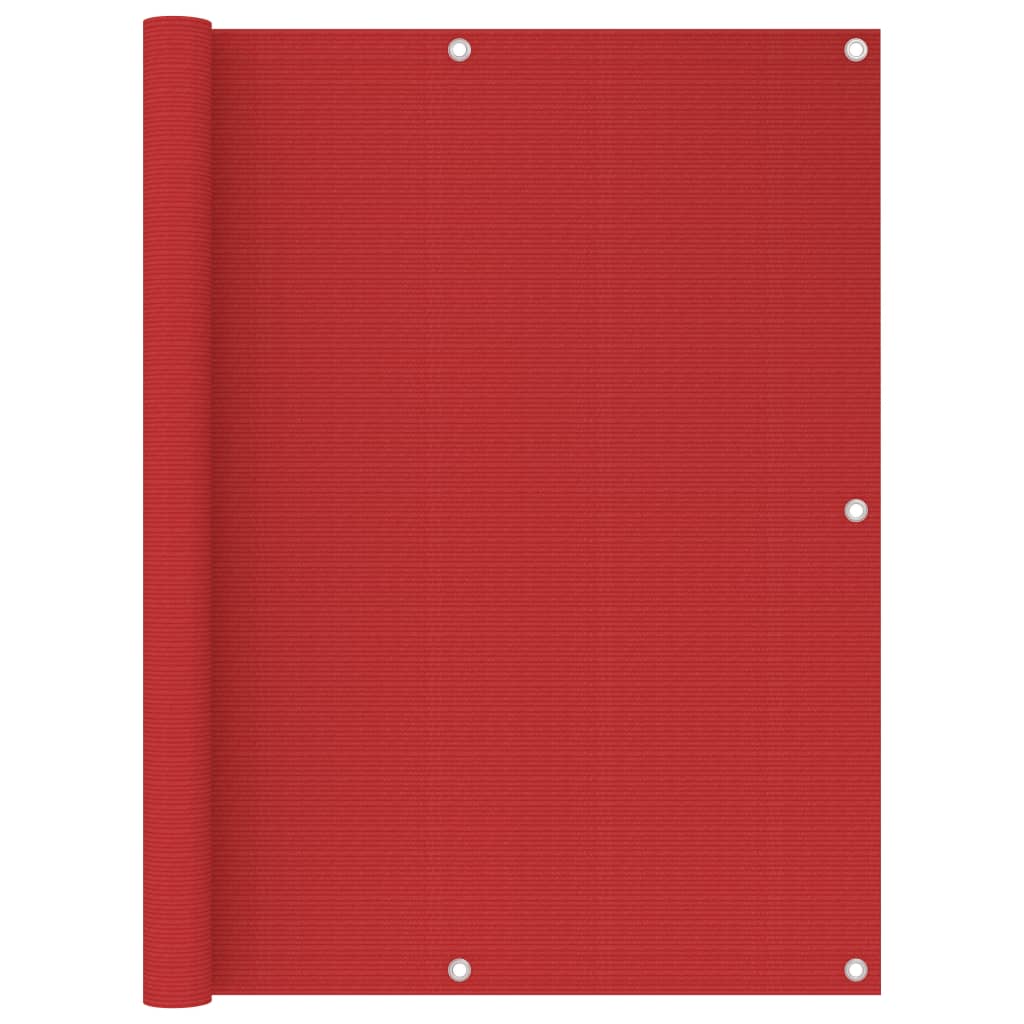 vidaXL Balcony Screen Red 120x400 cm HDPE