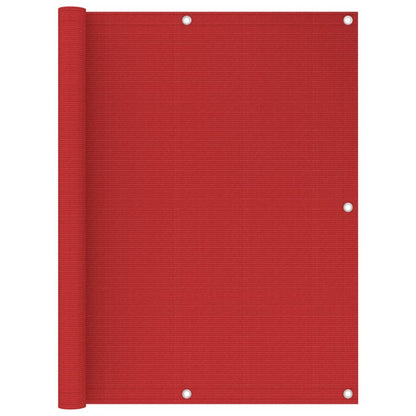 vidaXL Balcony Screen Red 120x500 cm HDPE