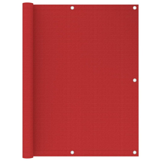 vidaXL Balcony Screen Red 120x500 cm HDPE
