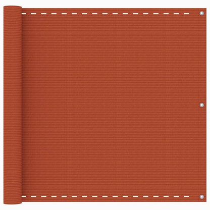 vidaXL Balcony Screen Orange 90x400 cm HDPE