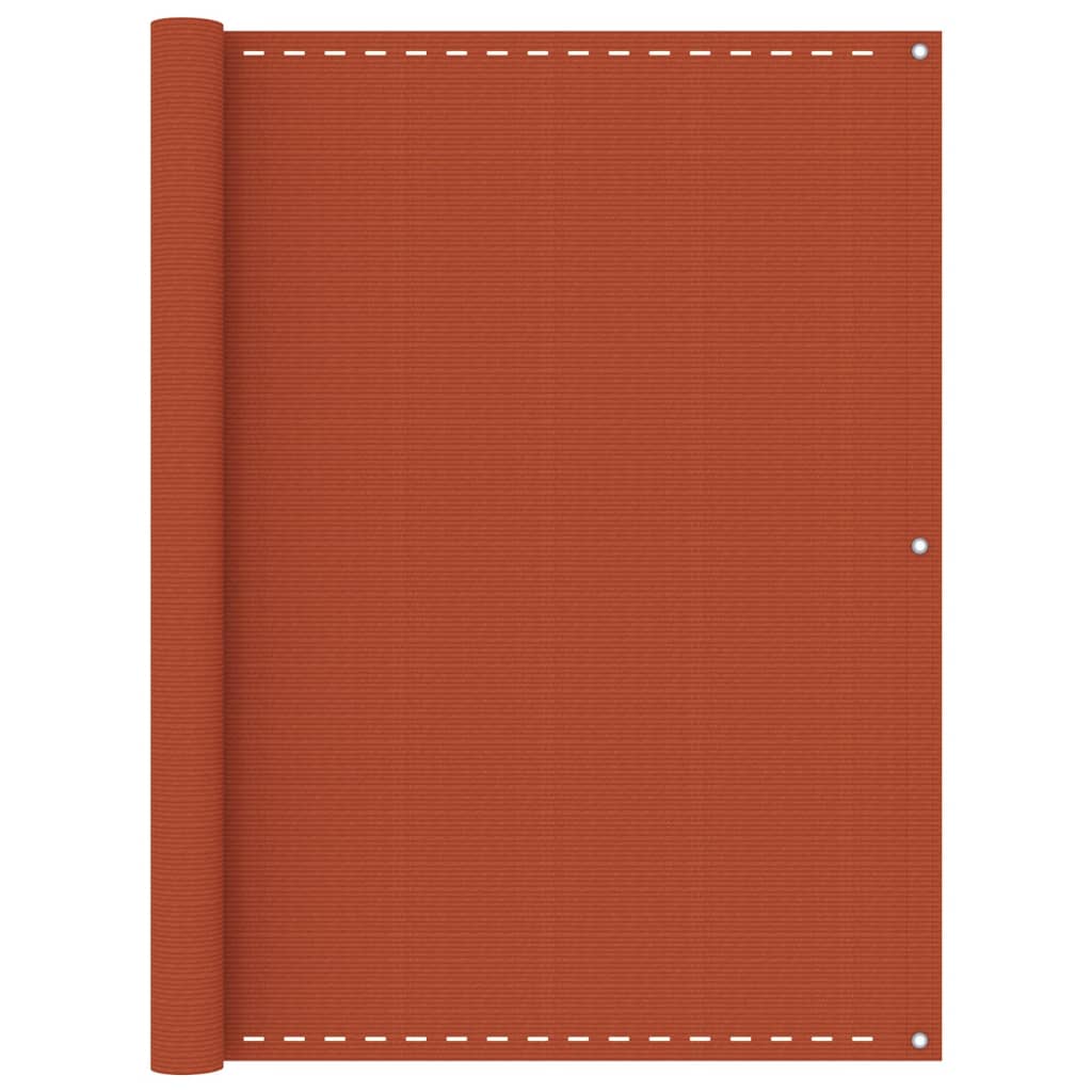 vidaXL Balcony Screen Orange 120x500 cm HDPE