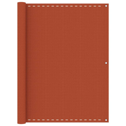 vidaXL Balcony Screen Orange 120x500 cm HDPE