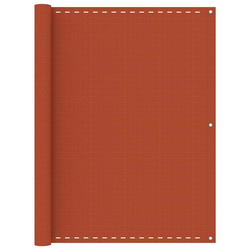 311026 vidaXL Balcony Screen Orange 120x500 cm HDPE