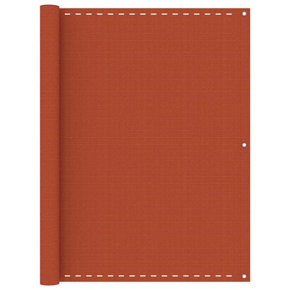 311026 vidaXL Balcony Screen Orange 120x500 cm HDPE