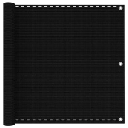 311032 vidaXL Balcony Screen Black 90x300 cm HDPE