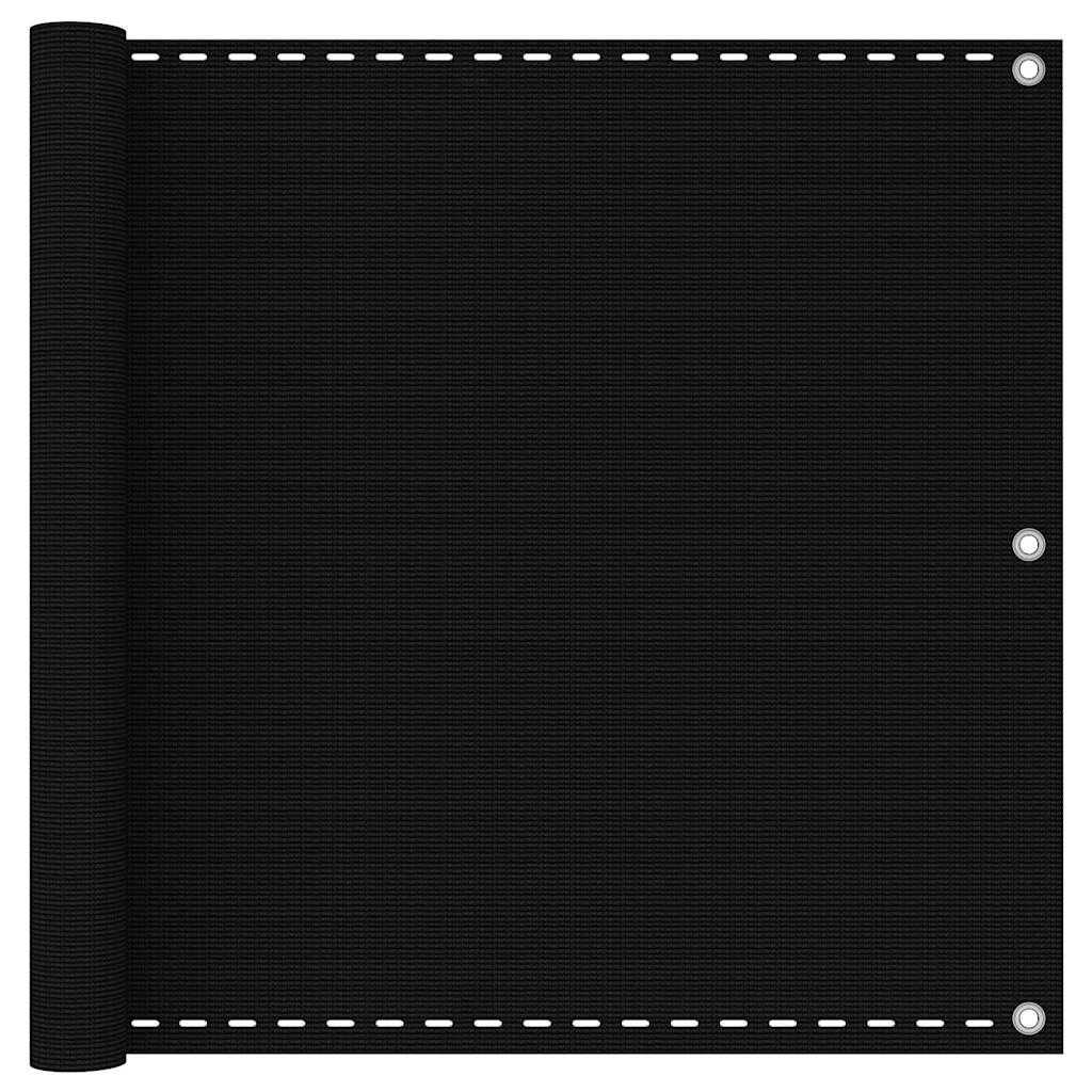 311034 vidaXL Balcony Screen Black 90x500 cm HDPE