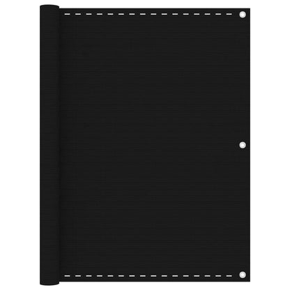 vidaXL Balcony Screen Black 120x400 cm HDPE
