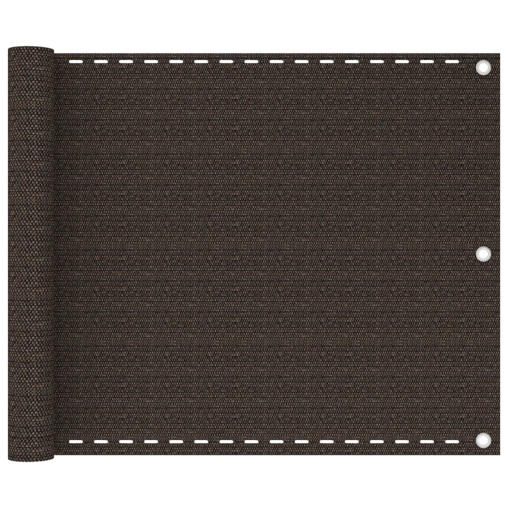 vidaXL Balcony Screen Brown 75x300 cm HDPE