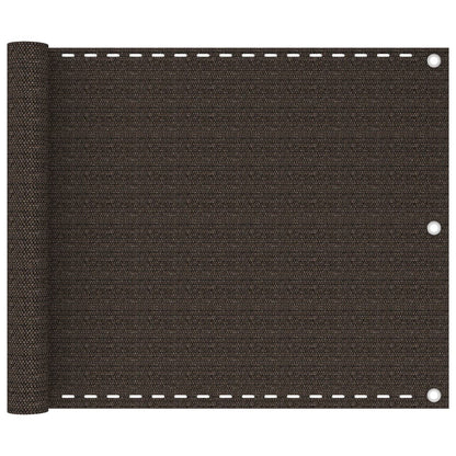 vidaXL Balcony Screen Brown 75x300 cm HDPE