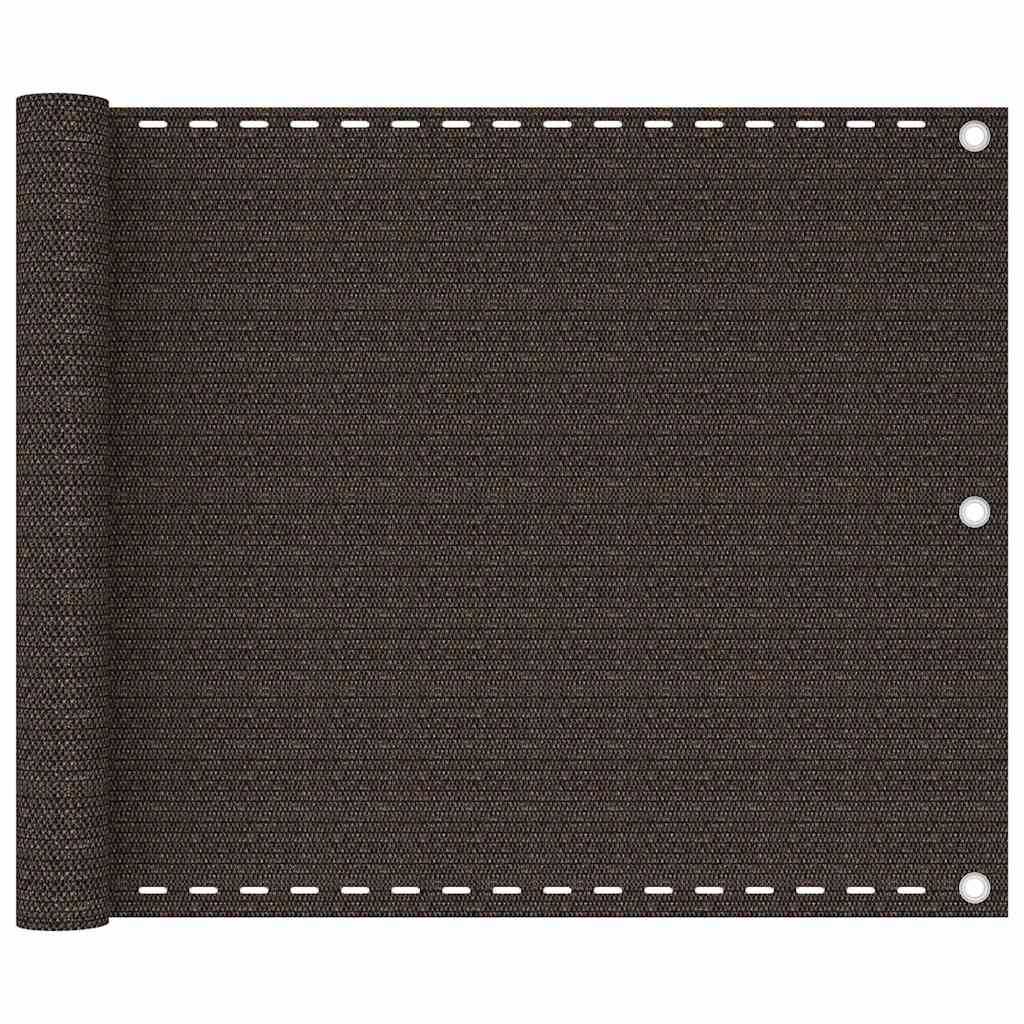 311040 vidaXL Balcony Screen Brown 75x300 cm HDPE