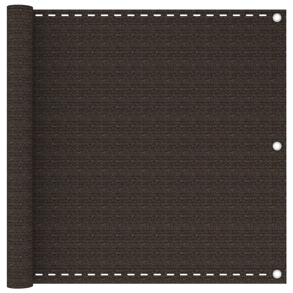 vidaXL Balcony Screen Brown 90x300 cm HDPE