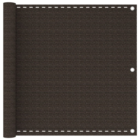vidaXL Balcony Screen Brown 90x300 cm HDPE