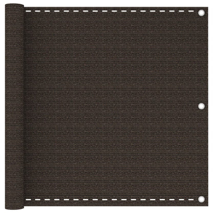 vidaXL Balcony Screen Brown 90x600 cm HDPE