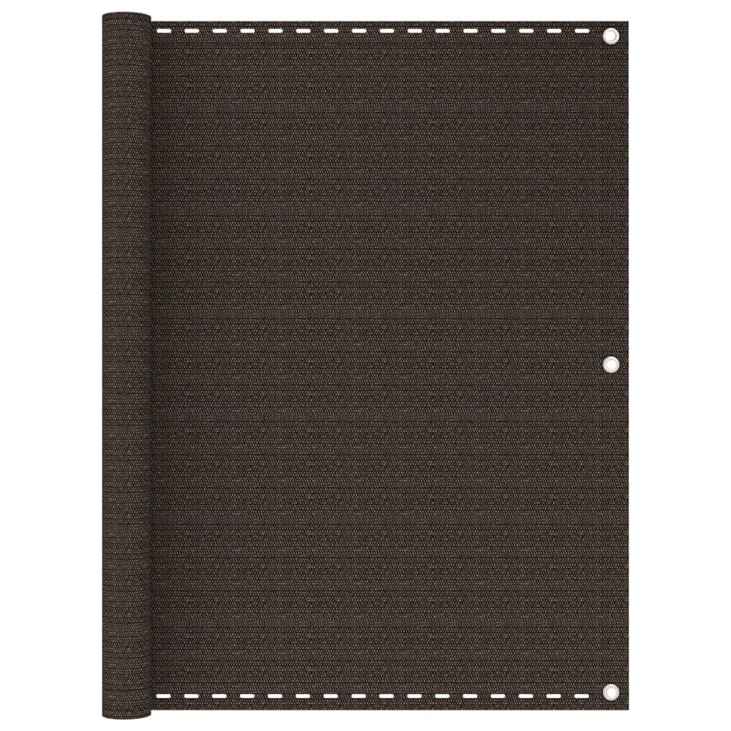 vidaXL Balcony Screen Brown 120x400 cm HDPE