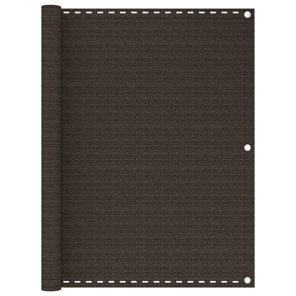 vidaXL Balcony Screen Brown 120x600 cm HDPE