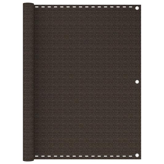 vidaXL Balcony Screen Brown 120x600 cm HDPE
