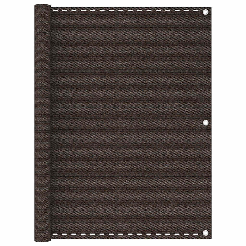 311051 vidaXL Balcony Screen Brown 120x600 cm HDPE