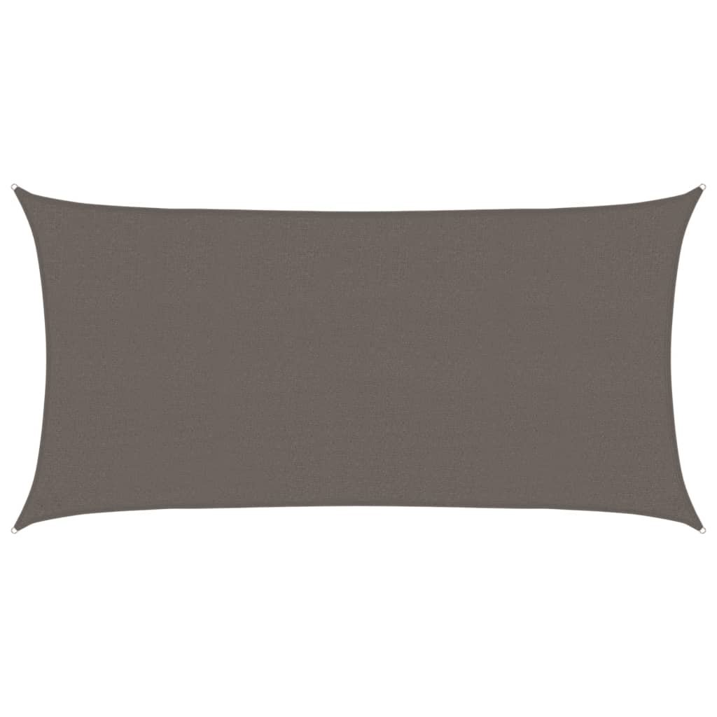 vidaXL Sunshade Sail 160 g/m² Anthracite 2.5x5 m HDPE