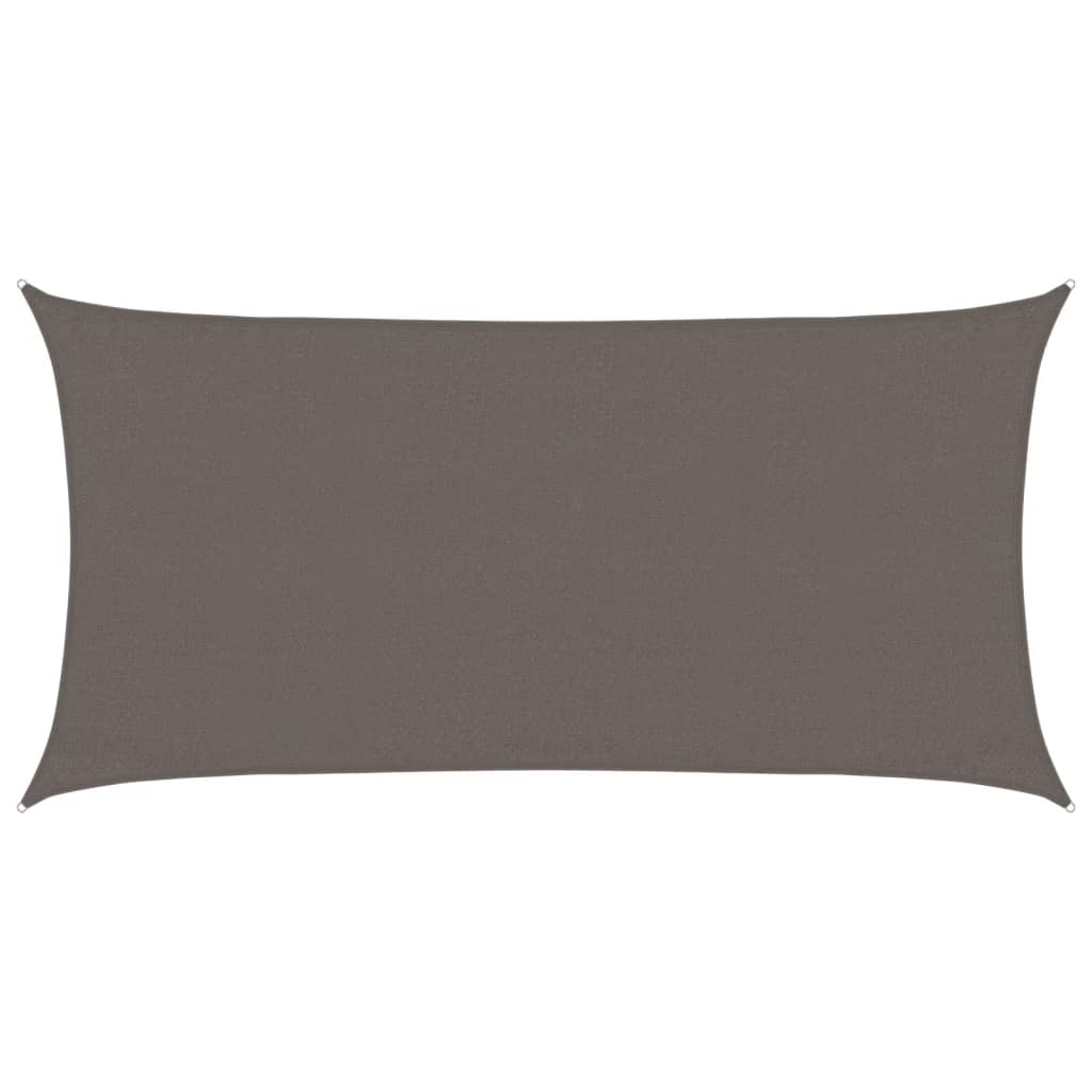 vidaXL Sunshade Sail 160 g/m² Anthracite 3x6 m HDPE