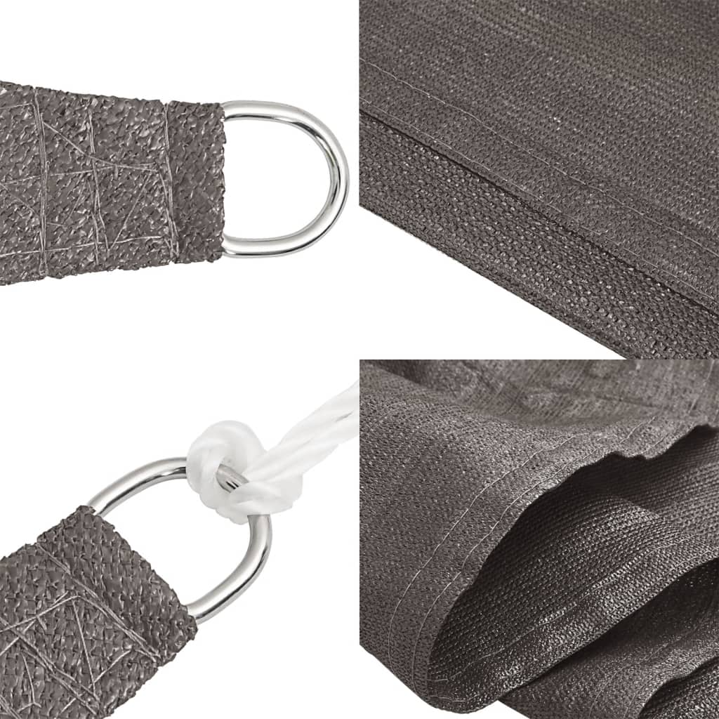 vidaXL Sunshade Sail 160 g/m² Anthracite 3x6 m HDPE
