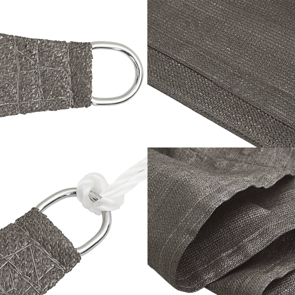 vidaXL Sunshade Sail 160 g/m² Anthracite 5x6 m HDPE