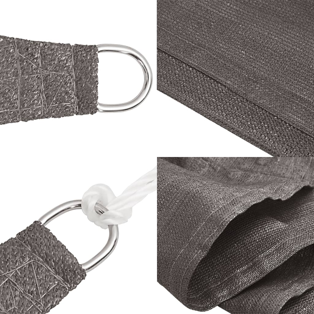 vidaXL Sunshade Sail 160 g/m² Anthracite 6x7 m HDPE