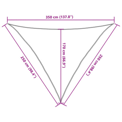 vidaXL Sunshade Sail 160 g/m² Anthracite 2.5x2.5x3.5 m HDPE
