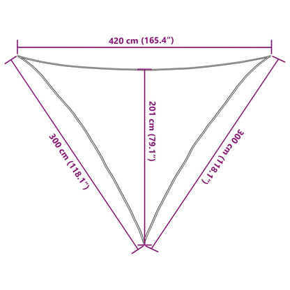 vidaXL Sunshade Sail 160 g/m² Anthracite 3x3x4.2 m HDPE