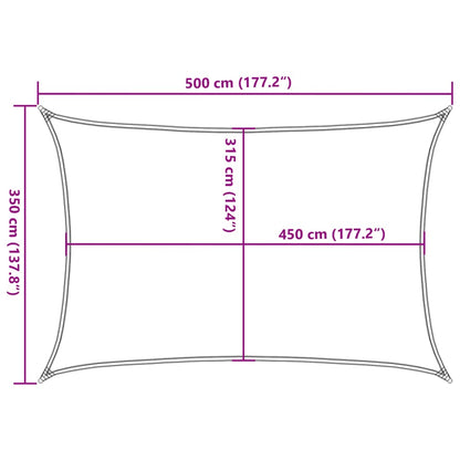 vidaXL Sunshade Sail 160 g/m² Beige 3.5x5 m HDPE