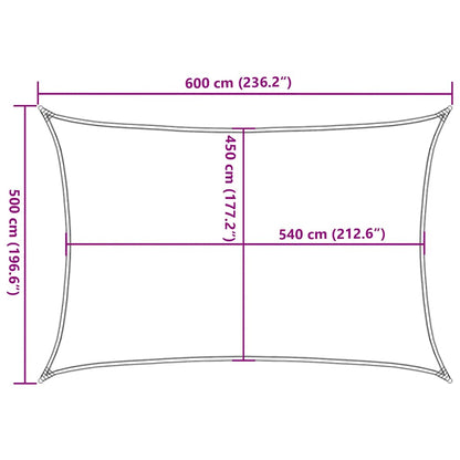vidaXL Sunshade Sail 160 g/m² Beige 5x6 m HDPE