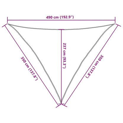 311147 vidaXL Sunshade Sail 160 g/m² Beige 3,5x3,5x4,9 m HDPE