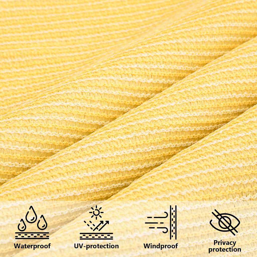 vidaXL Sunshade Sail 160 g/m² Beige 4x4x4 m HDPE