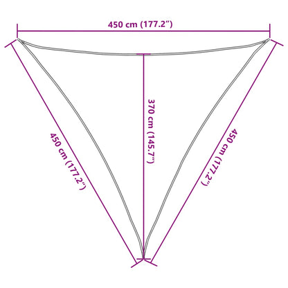 vidaXL Sunshade Sail 160 g/m² Beige 4.5x4.5x4.5 m HDPE