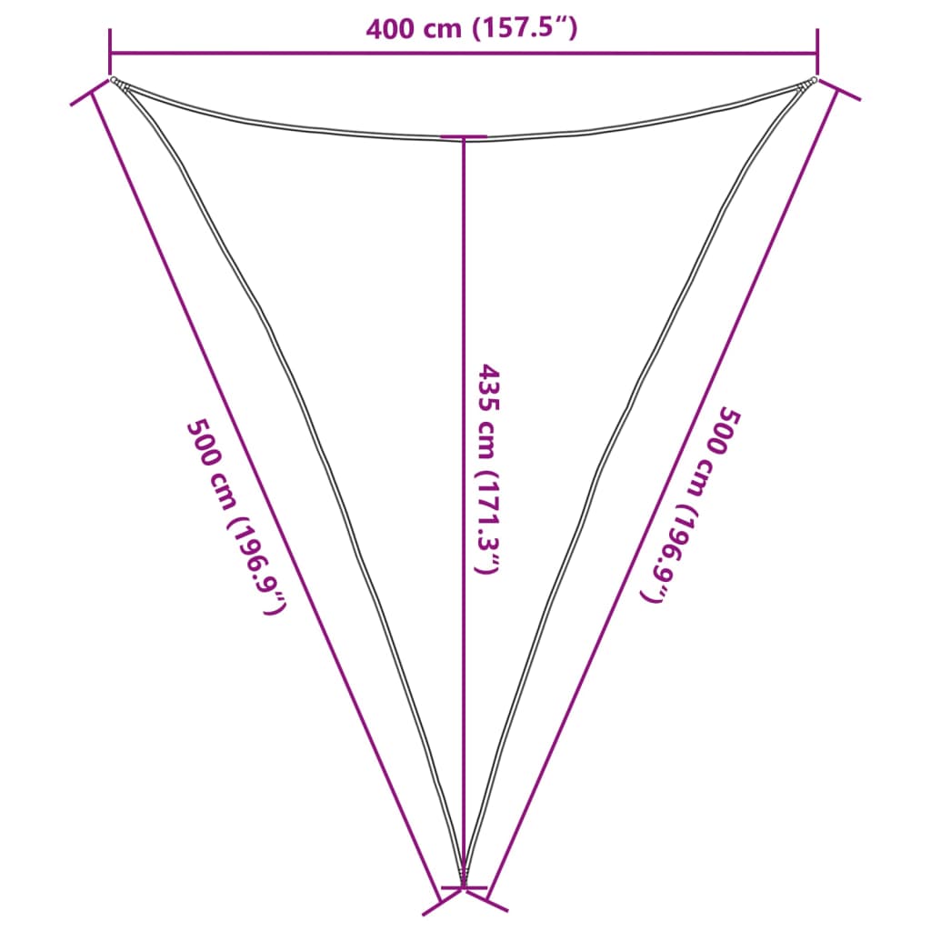 vidaXL Sunshade Sail 160 g/m² Beige 4x5x5 m HDPE