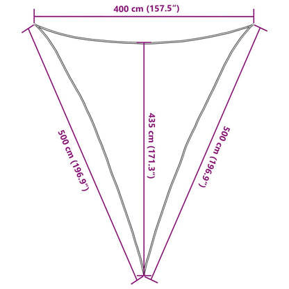 vidaXL Sunshade Sail 160 g/m² Beige 4x5x5 m HDPE