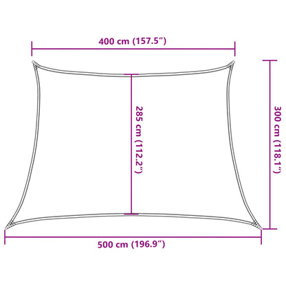 vidaXL Sunshade Sail 160 g/m² Beige 4/5x3 m HDPE